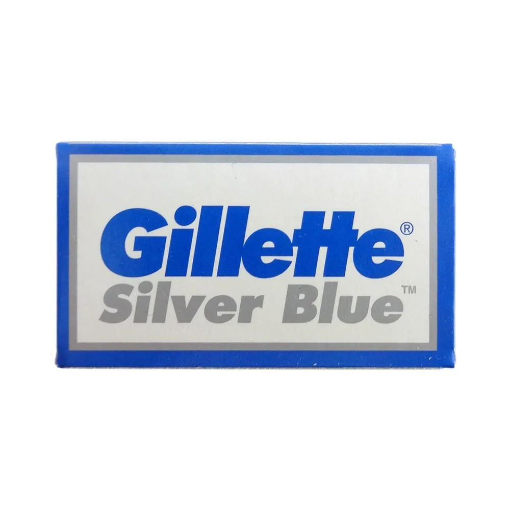 10 Gillette Silver Blue Double-Edge Blades