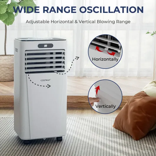 10000 BTU v Portable Air Conditioner with Remote Control-White