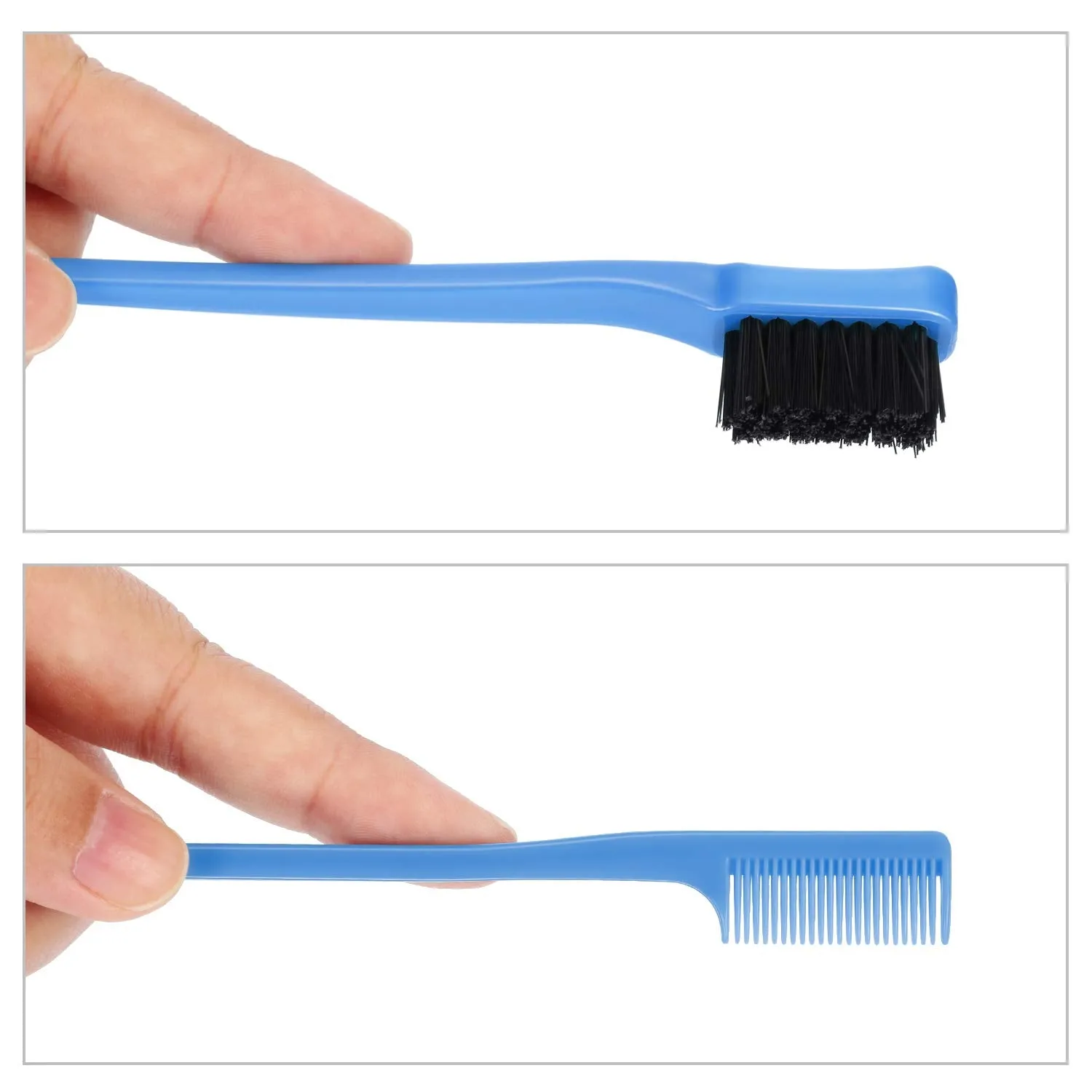 1207 Smooth Gentle Hair Gel Edge Control Natural Look Polish Hair Tool Dual Ended Hair Brush (1pc)