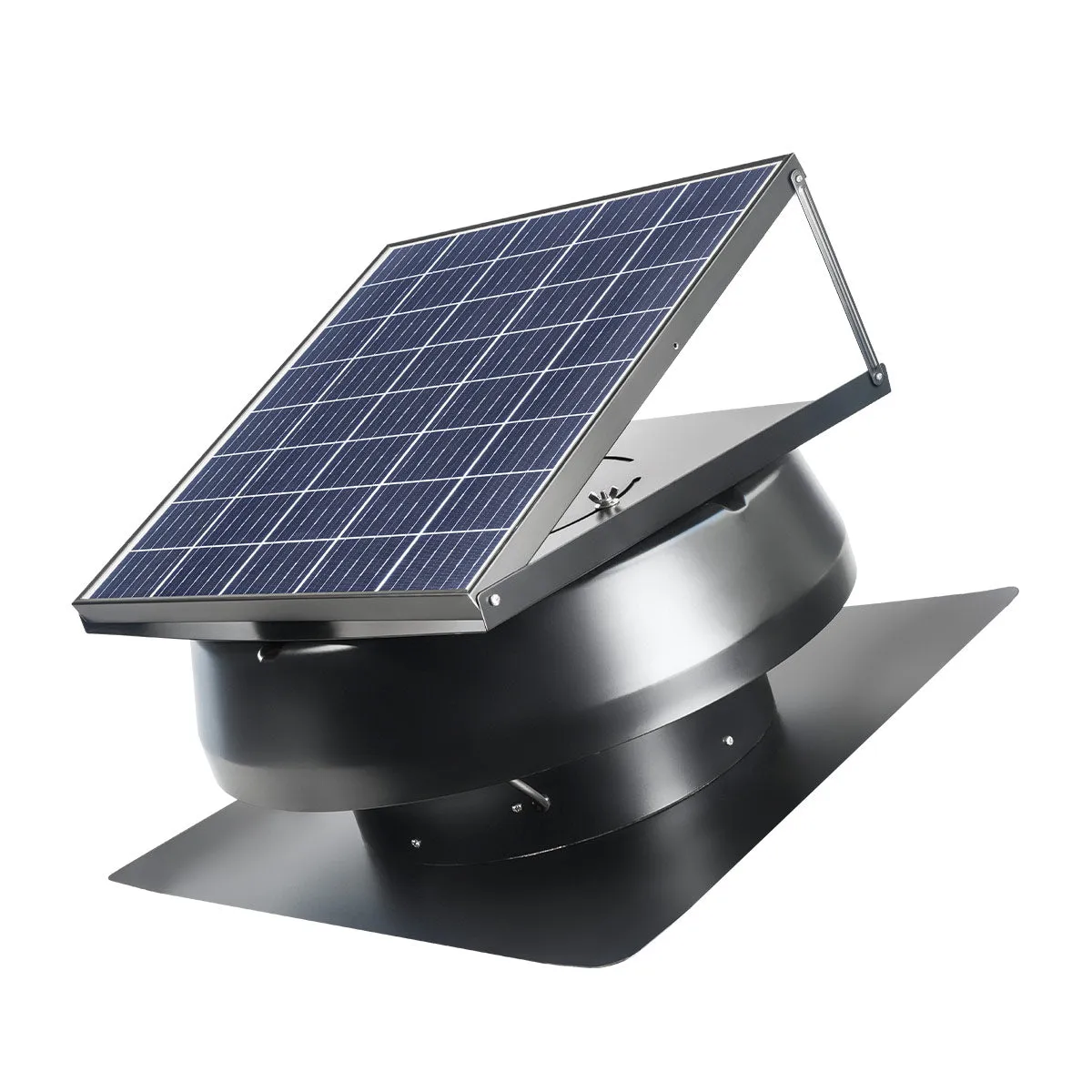 1,280 CFM Steel Solar Powered Roof Mount Attic Ventilator with Adjustable Mounted 50W Solar Panel