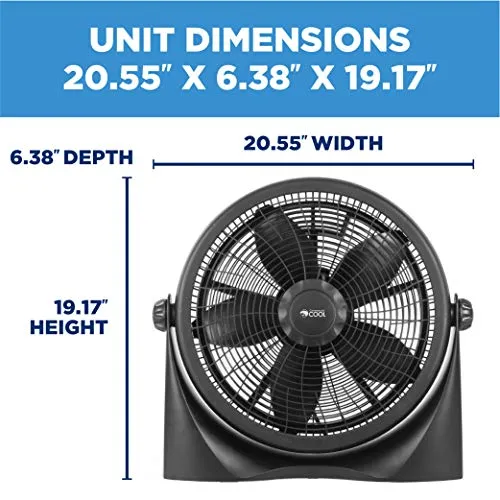 16" High Velocity Floor Fan