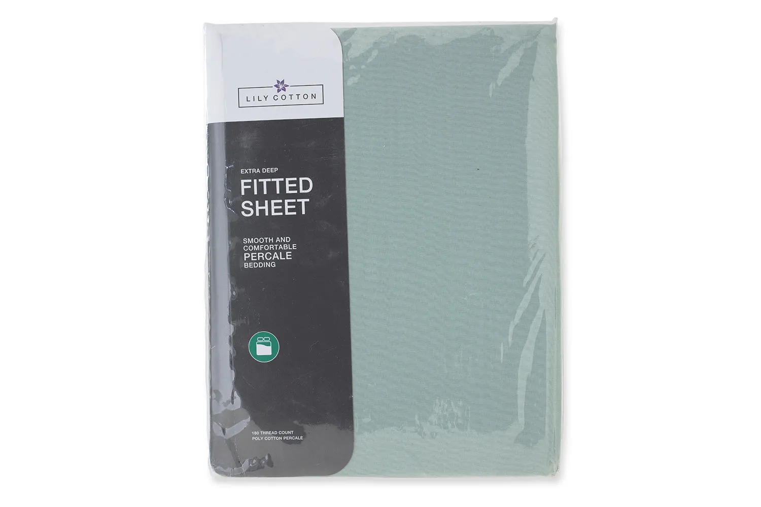 180 Thread Count Fitted Sheet | Duck Egg | Double