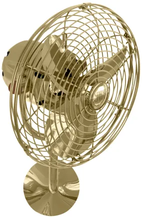 19" Wall Fan from the Michelle Parede Collection in Polished Brass Finish by Matthews Fan Company