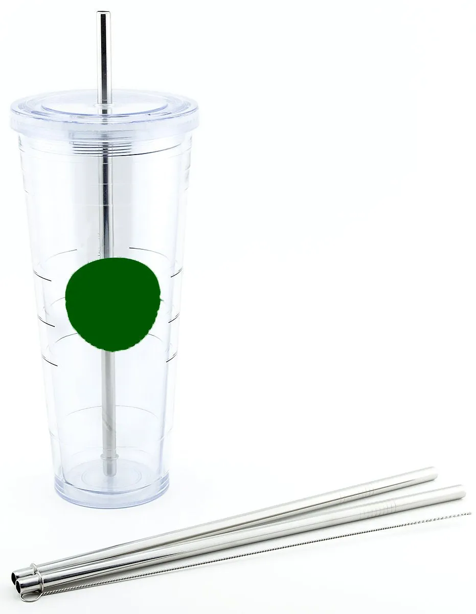 2 Venti Stainless Steel CocoStraw Replacement Straws 2qty For Hot & Cold Travel Mug To-Go Drink Cups