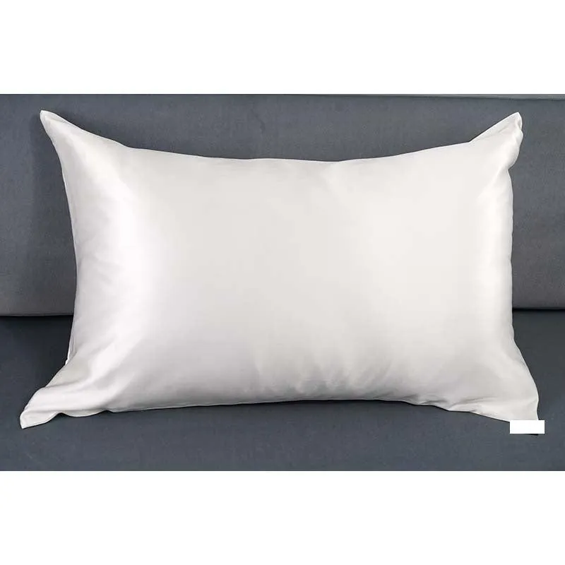 22 Momme silk pillowcase - Queen - Hidden Zip - White