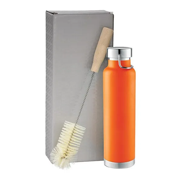 22 Oz. Thor Copper Vacuum Bottle With Brush (Q942422)