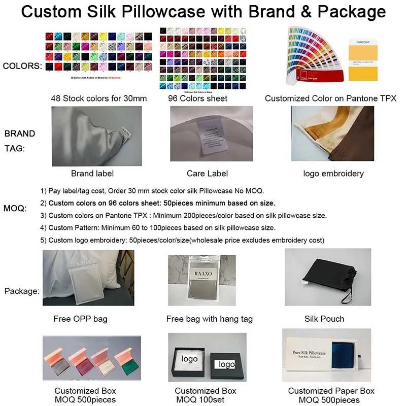 30 Momme Silk Pillowcase - Hidden zip - King size - custom and wholesale