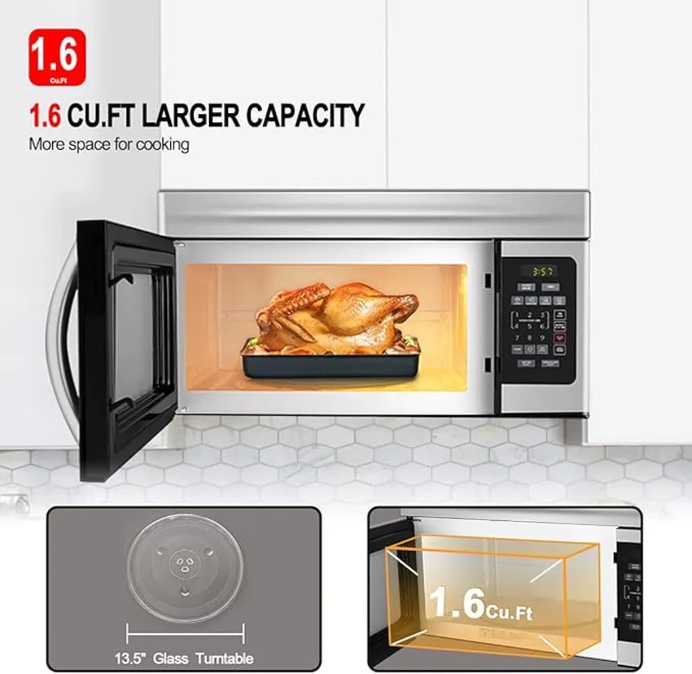 30" 1.6 Cu. Ft. Over the Range Microwave -  Stainless Steel