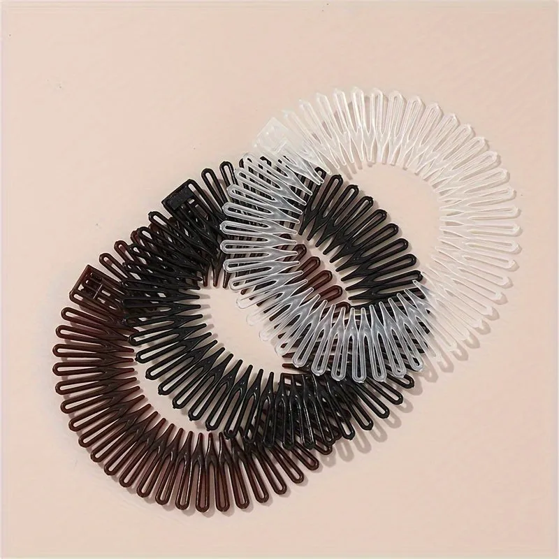 3pcs Invisible Elastic Hair Comb Set for Stylish Hair