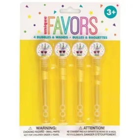 4 Pack Llama Birthday Bubbles & Wands