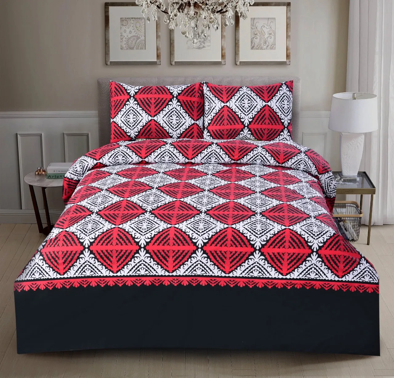 5 PCs Double Bed Sheet -Baloochi(4679)