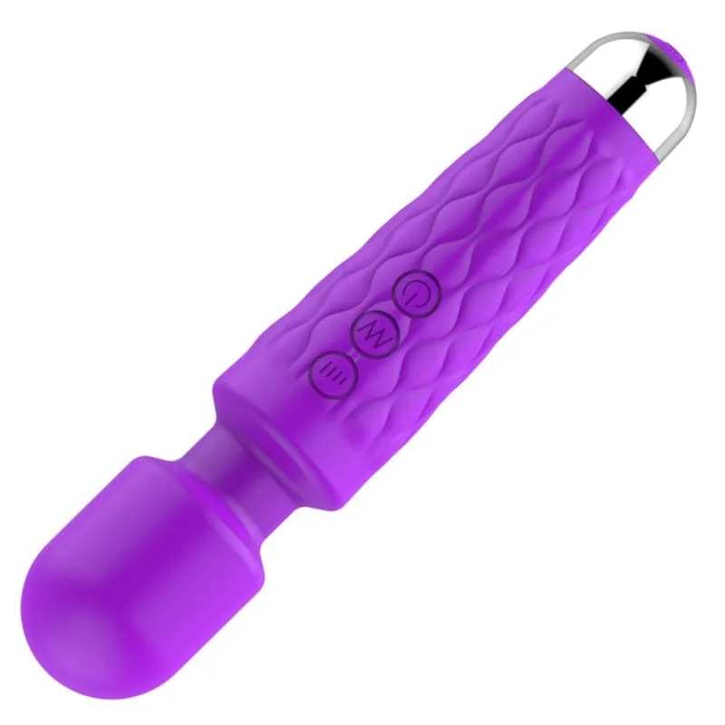 7124M      <b>BOGO!</b> 20 Function   7 Speeds Purple Water Resistant Wand Vibrator - LAST CHANCE - Final Closeout!