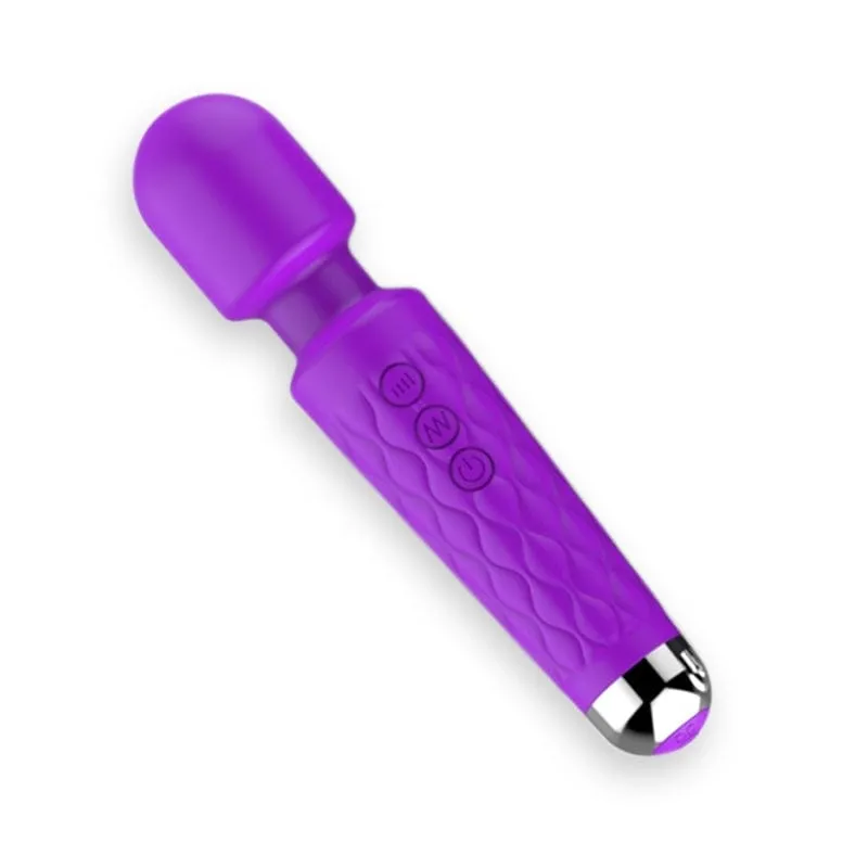 7124M      <b>BOGO!</b> 20 Function   7 Speeds Purple Water Resistant Wand Vibrator - LAST CHANCE - Final Closeout!