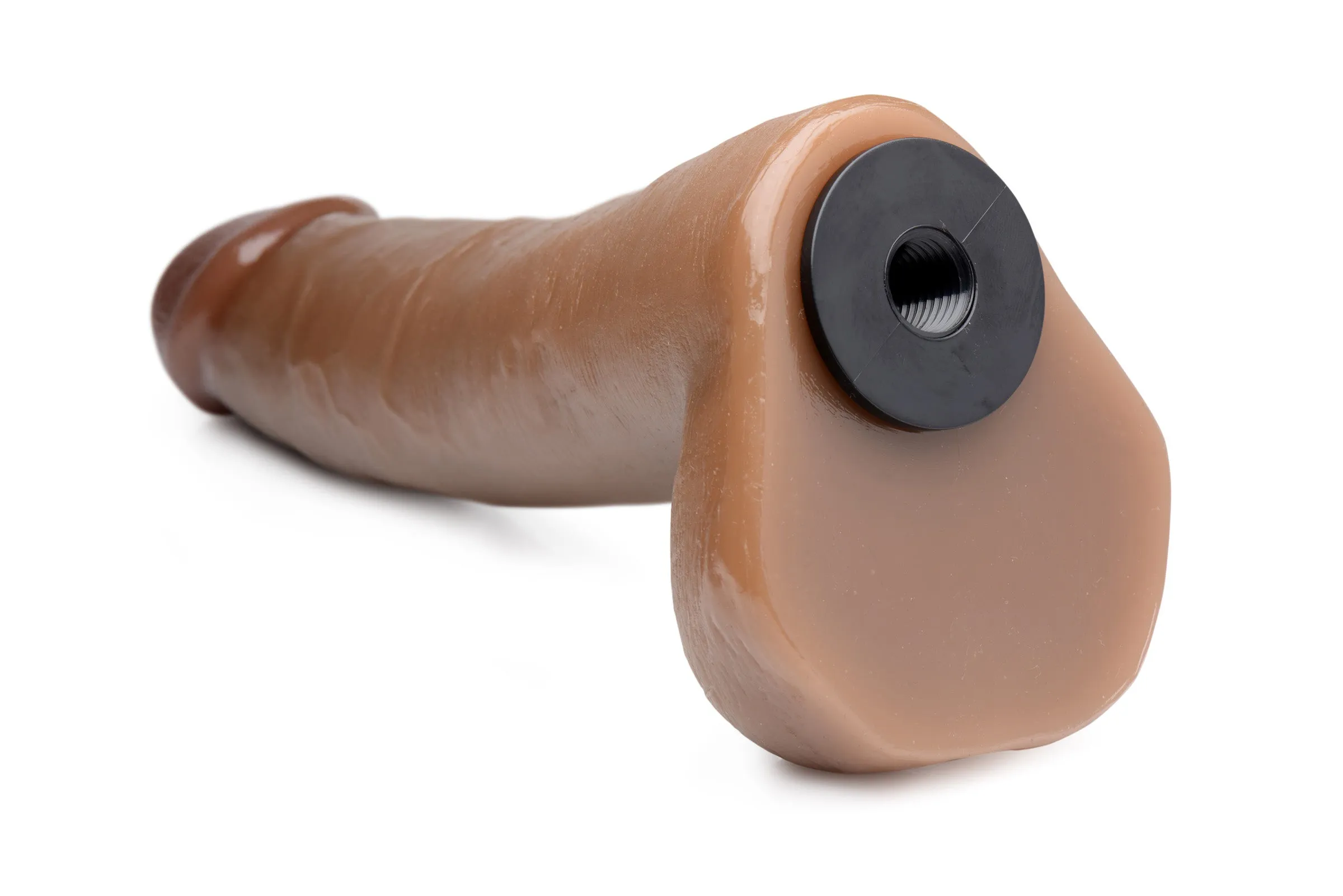 8 Inch Cock Lock Brown Dildo