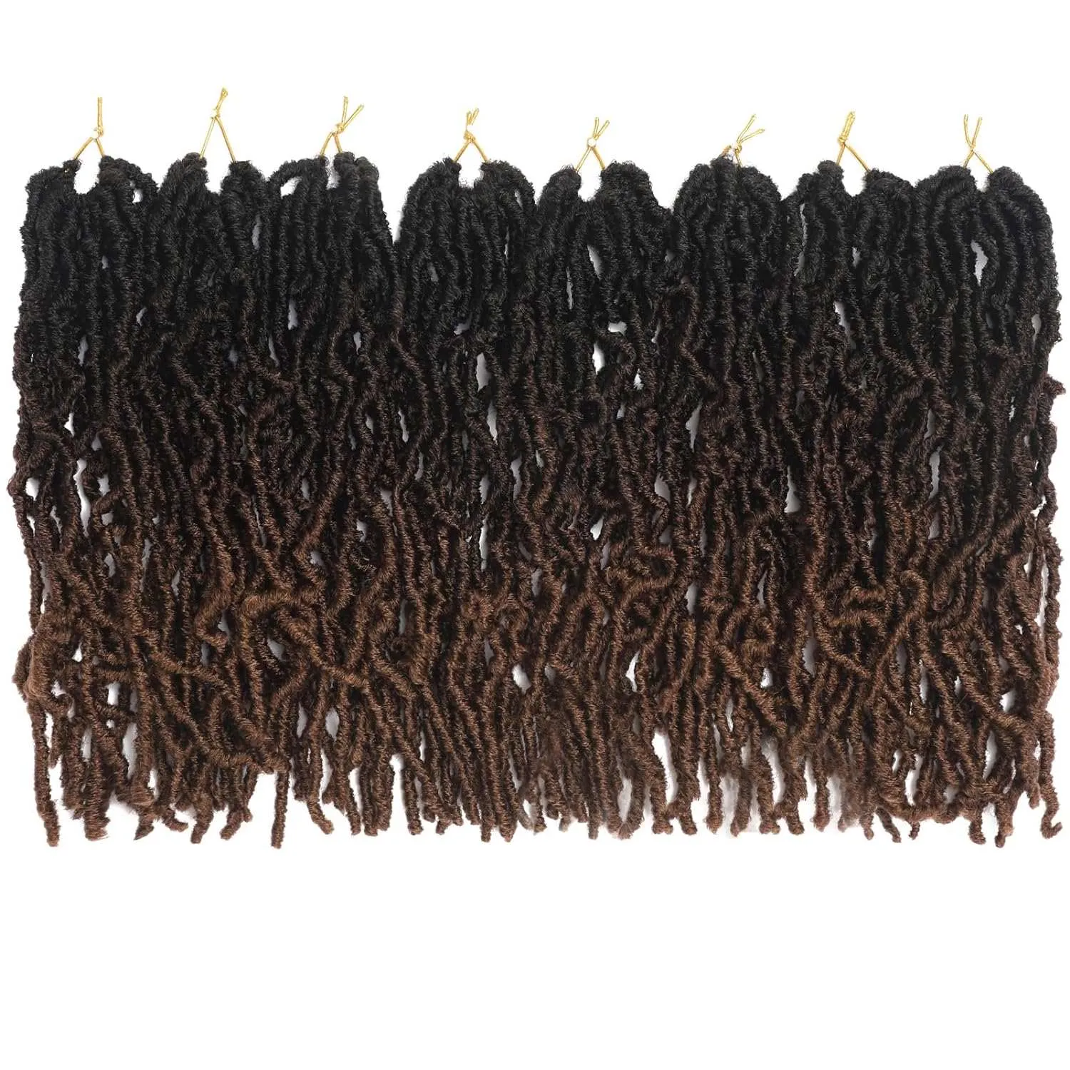 8 Packs Short Faux Locs Crochet Hair - 120 Strands