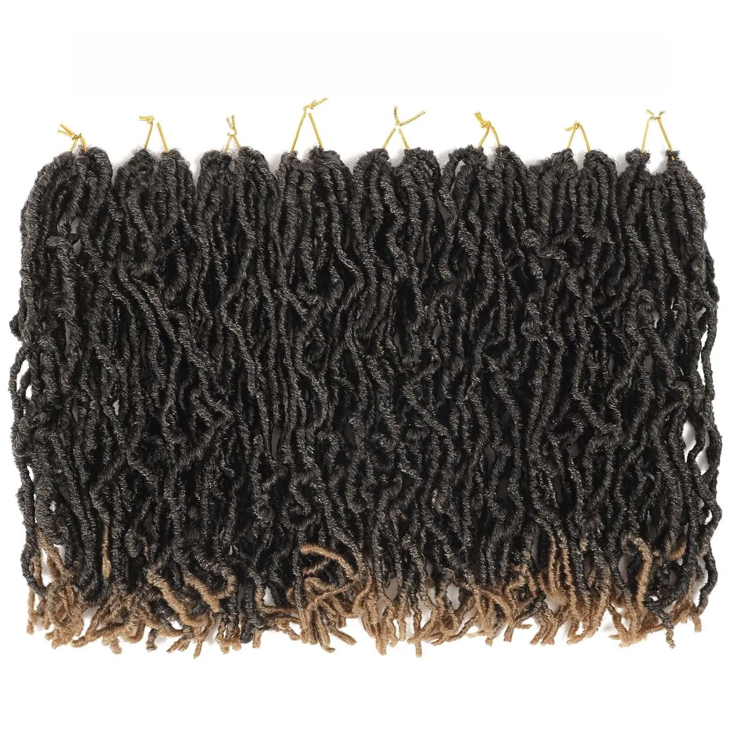 8 Packs Short Faux Locs Crochet Hair - 120 Strands