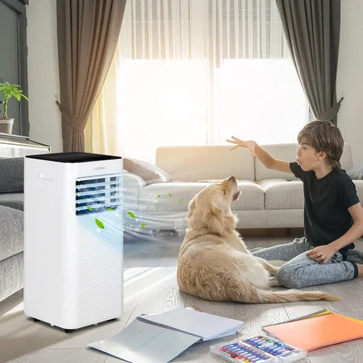 8000 BTU Portable Air Conditioner with Remote Control and Sleep Mode-Black