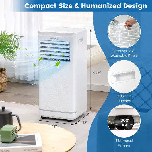 8000/10000 BTU Portable Air Conditioner with Dehumidifier and Fan Mode-8000 BTU