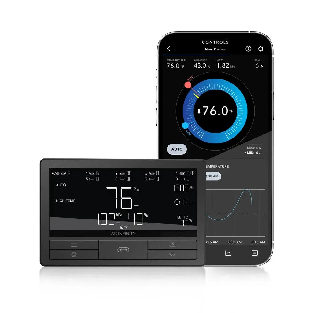 AC Infinity CONTROLLER 69 PRO  WIFI Eight Device Temp/Humidity/Cycle   Data App