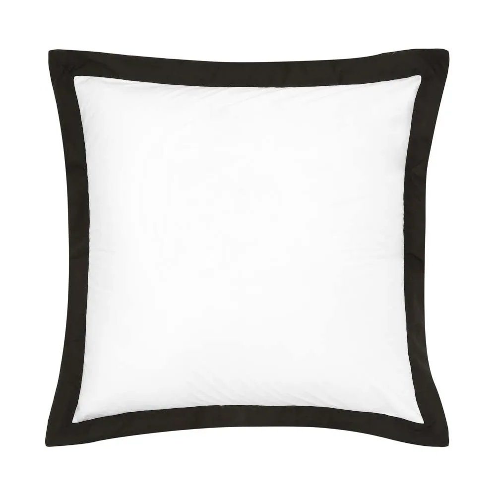 Accessorize Hotel Deluxe Cotton Tailored Pillowcases  - BLACK/WHITE