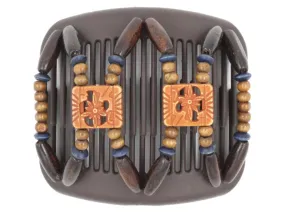 African Butterfly Hair Comb - Dupla Brown 121