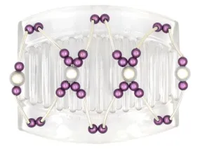 African Butterfly Thick Hair Comb - Beada Tube Clear 36