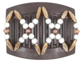 African Butterfly Thick Hair Comb - Dalena Brown 143