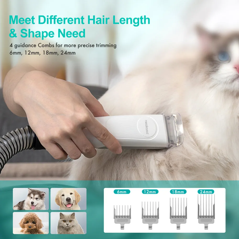 All-in-One Pet Grooming Kit & Vacuum with Low Noise