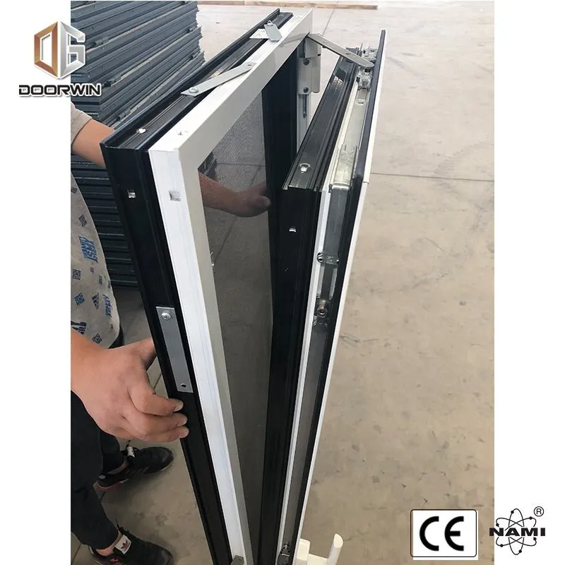 Aluminum double opening sides casement window with mosquito screen