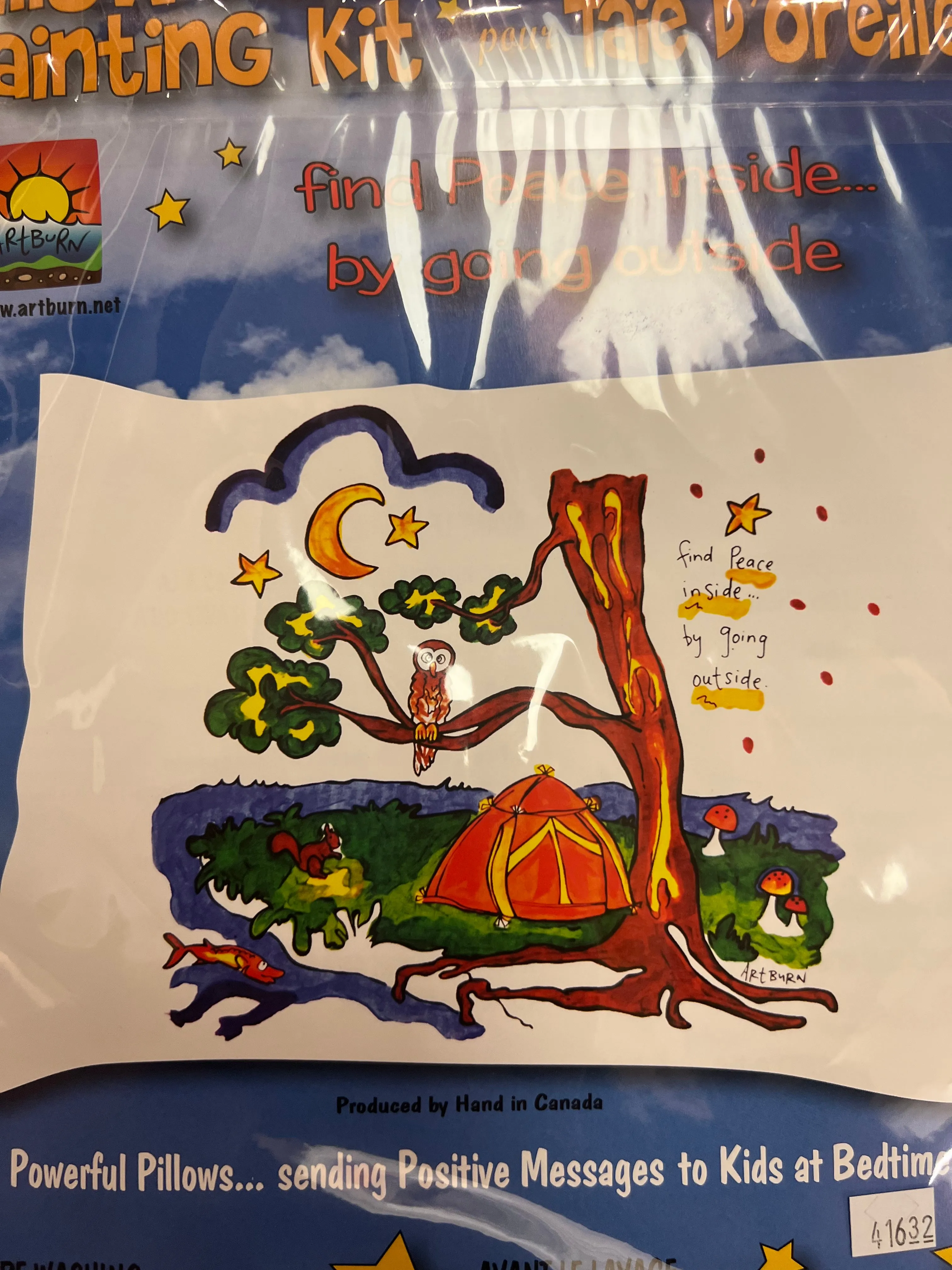 Artburn Paint Your Own Pillow Case Camping