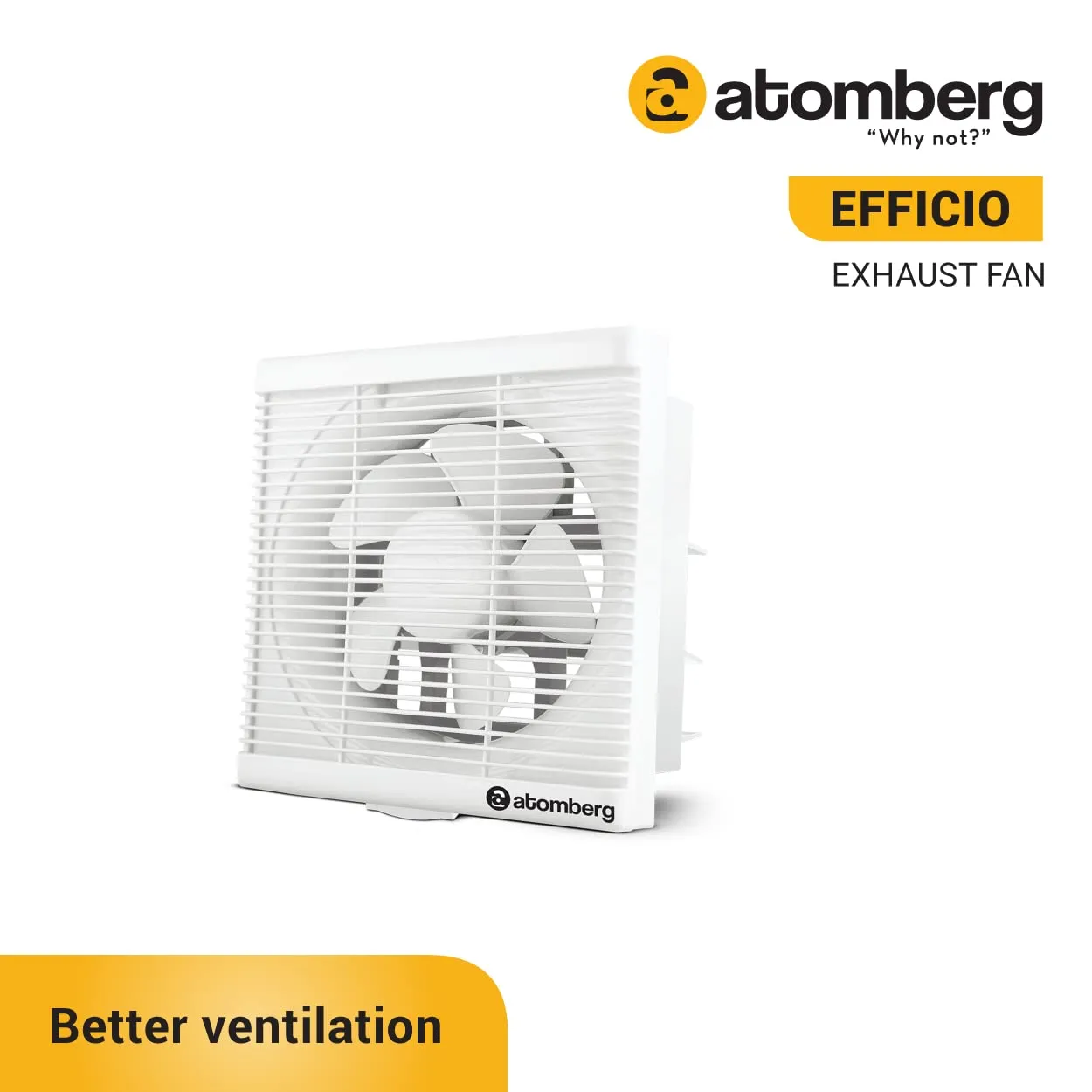 atomberg Efficio Exhaust Fan (150mm) with BLDC Motor | Easy to Clean | 1 1 Year Warranty