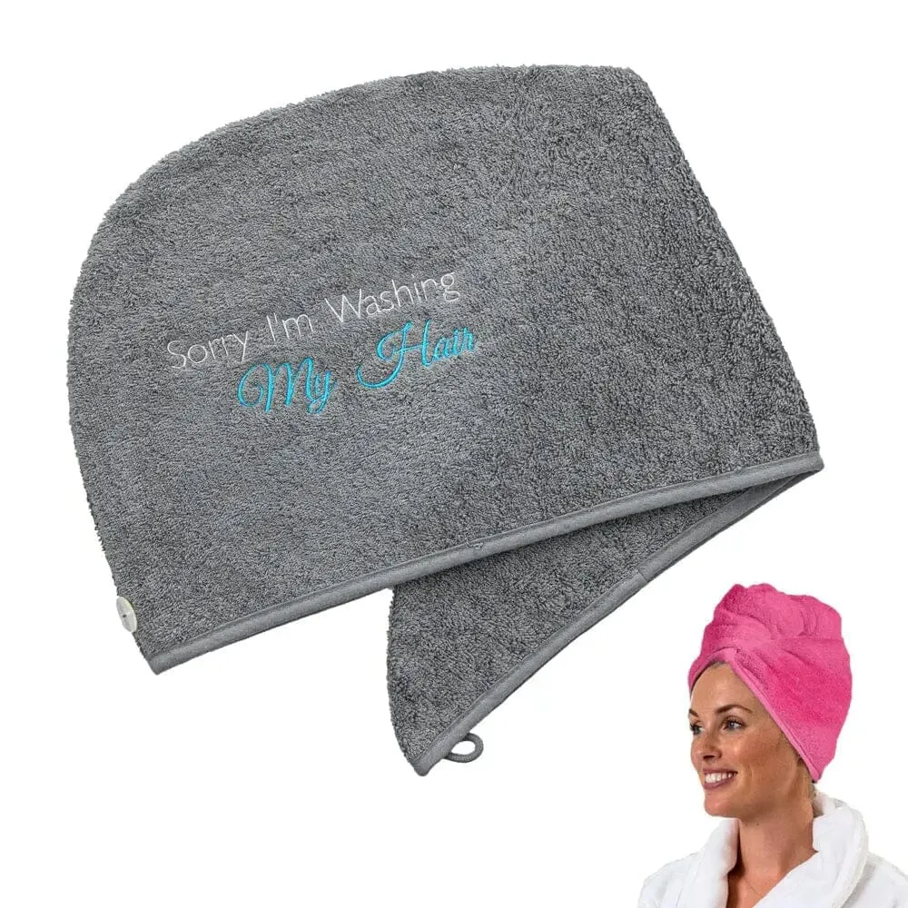 Aztex Luxury Hair Turban Towel Washing My Hair Logo