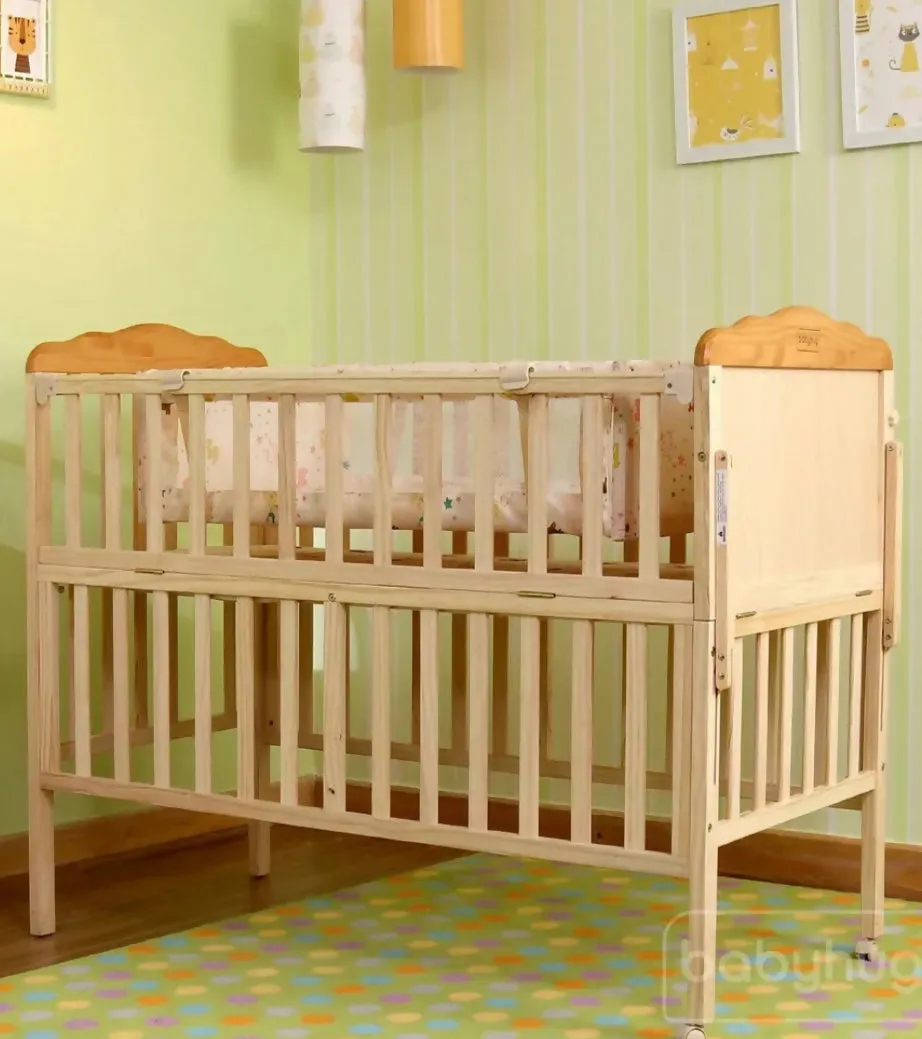 BABYHUG Lily Wooden Cot, Dimensions: 149×64×104 cm