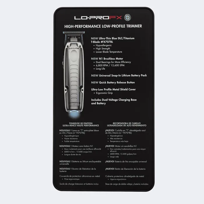 BABYLISSPRO MATTE SILVER FXONE LO-PROFX TRIMMER