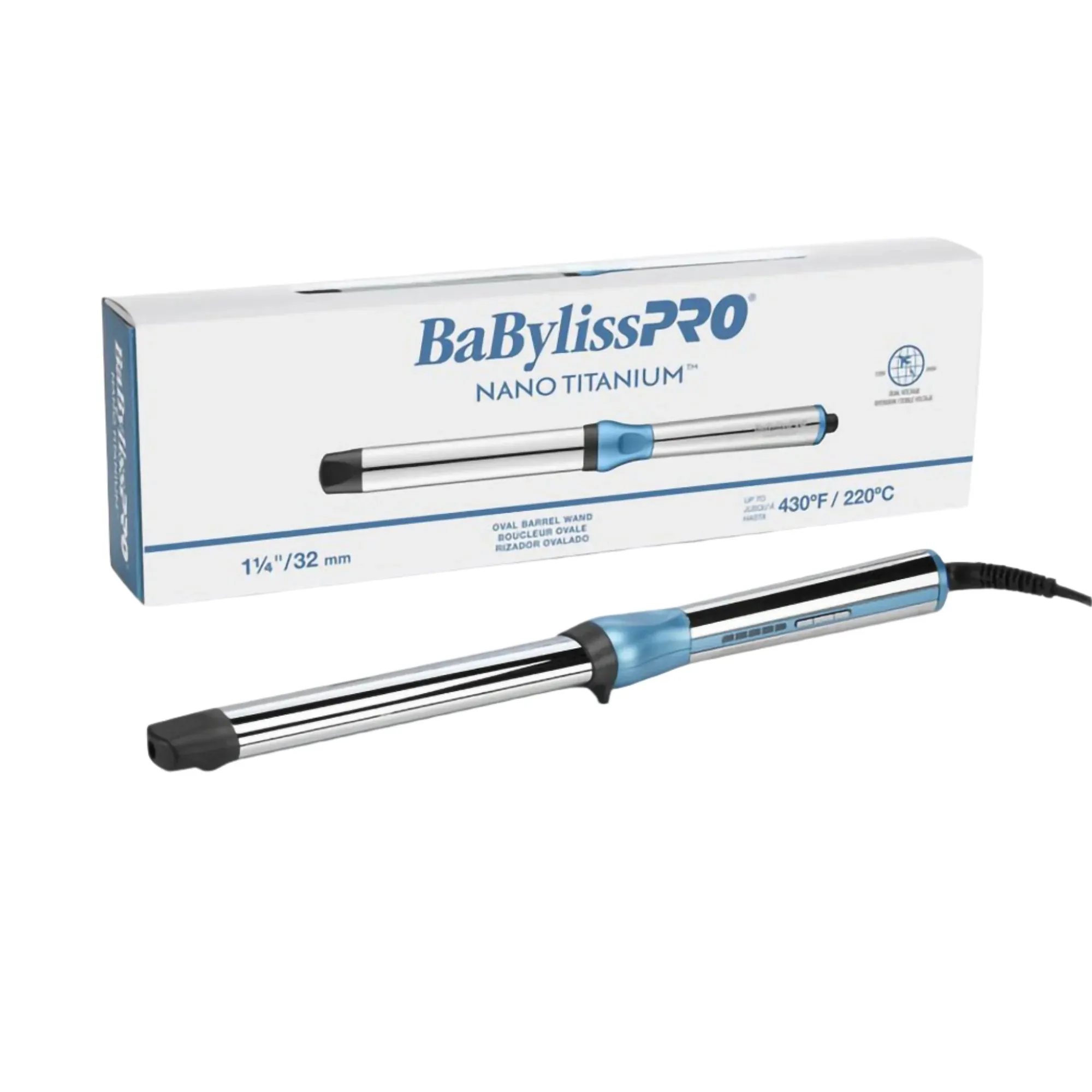 BaBylissPRO Nano Titanium 1 1/4" Oval Barrel Wand - Item No. BNTOW125LUC