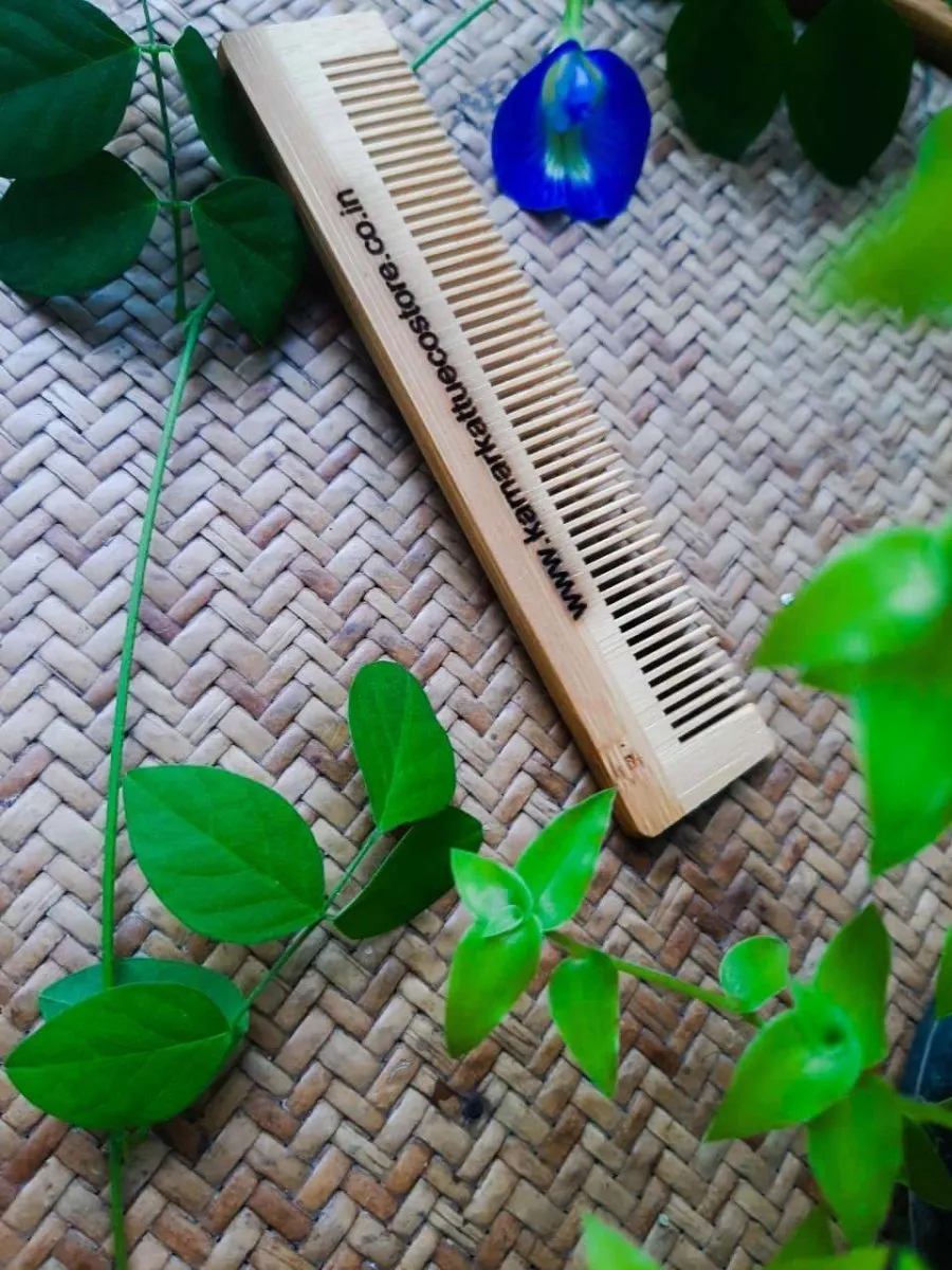 Bamboo Comb - For Healthy Scalp & Hair [Pack of 3]