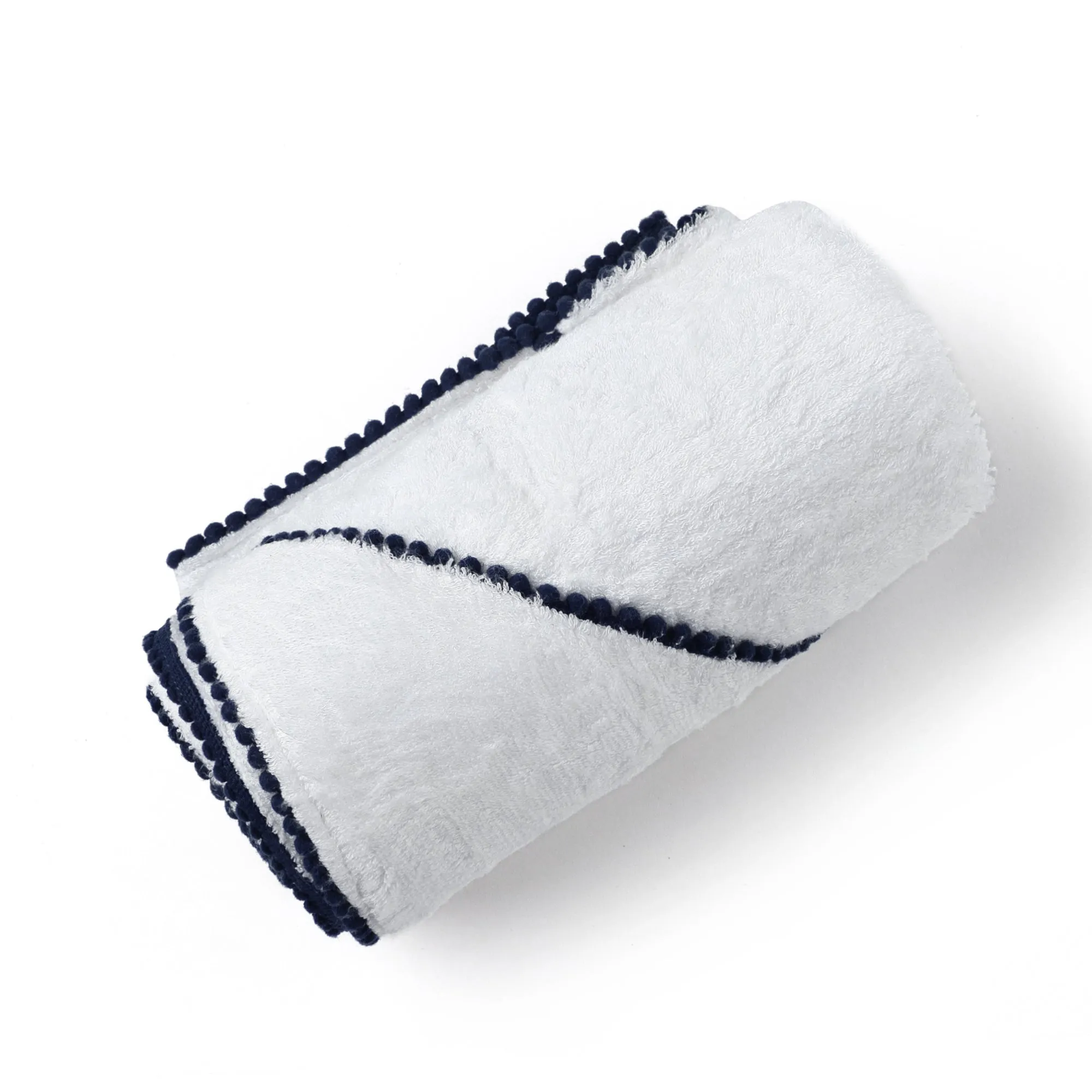 Bamboo Cotton Pom Pom Hooded Towel