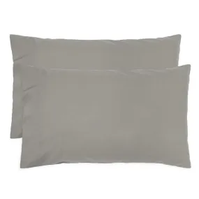 Bambury Temple Organic Cotton Grey Pillowcase Pair