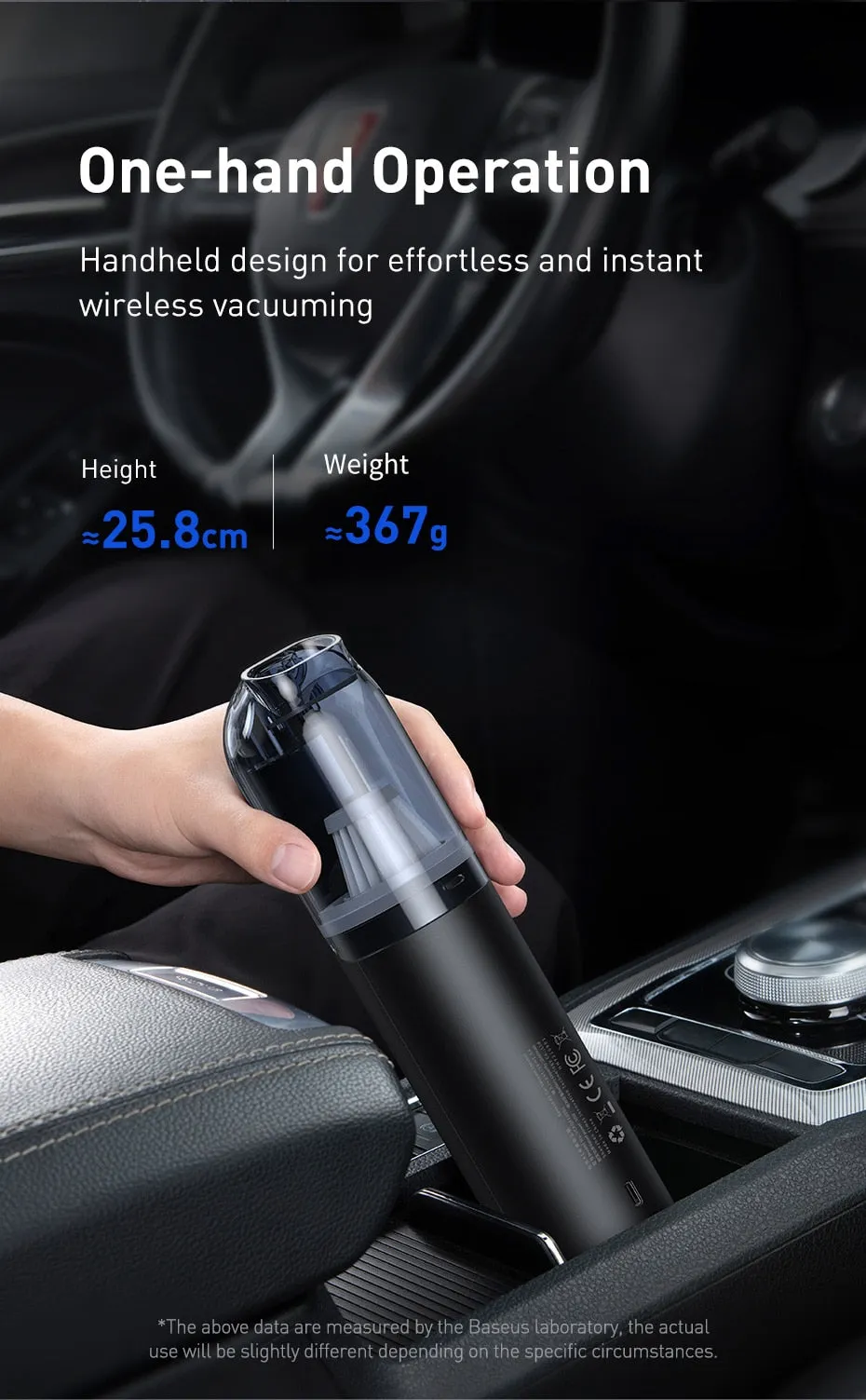 Baseus A1 Portable Wireless Vacuum Cleaner For Car or Home