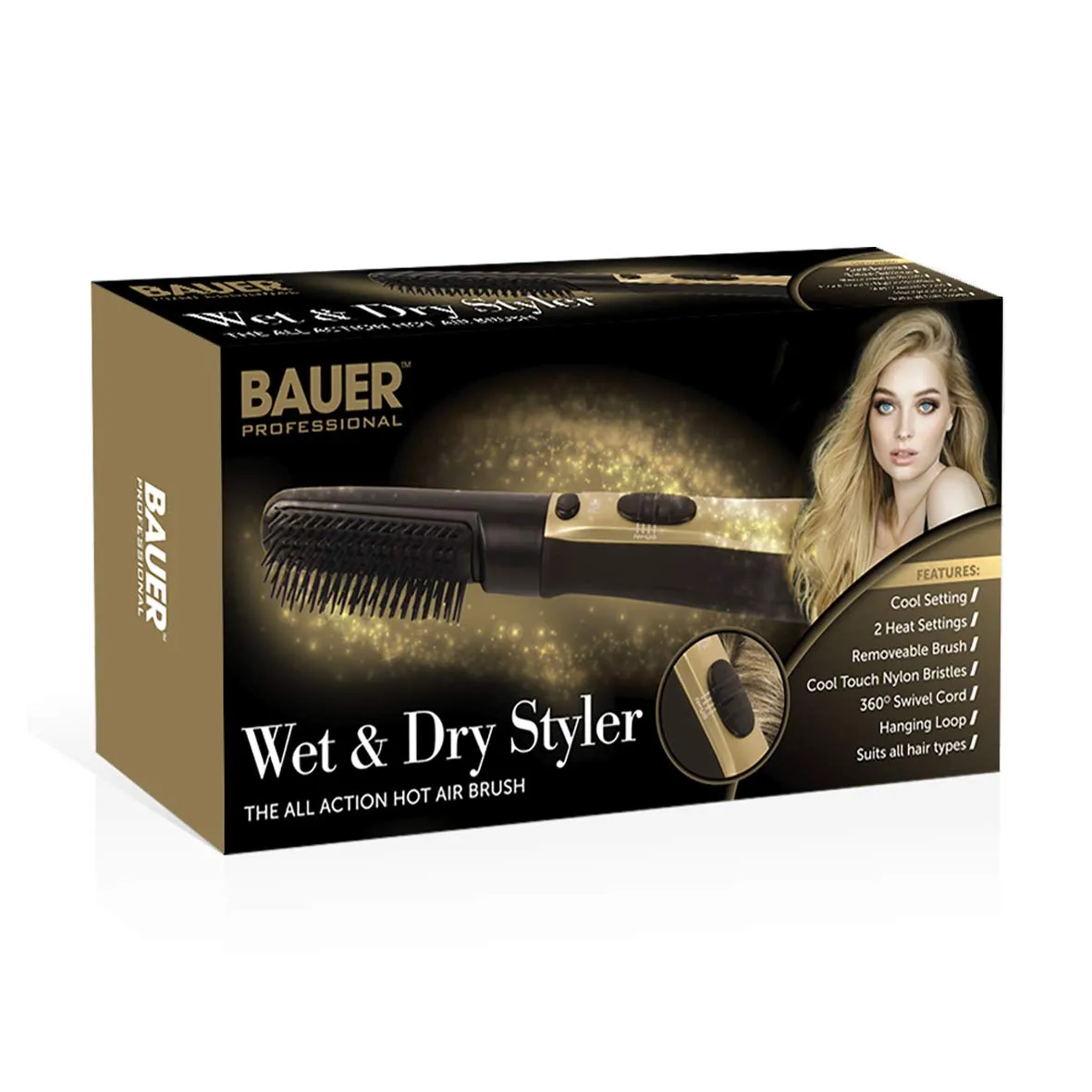 Bauer Professional Wet & Dry Styler Hot Air Brush