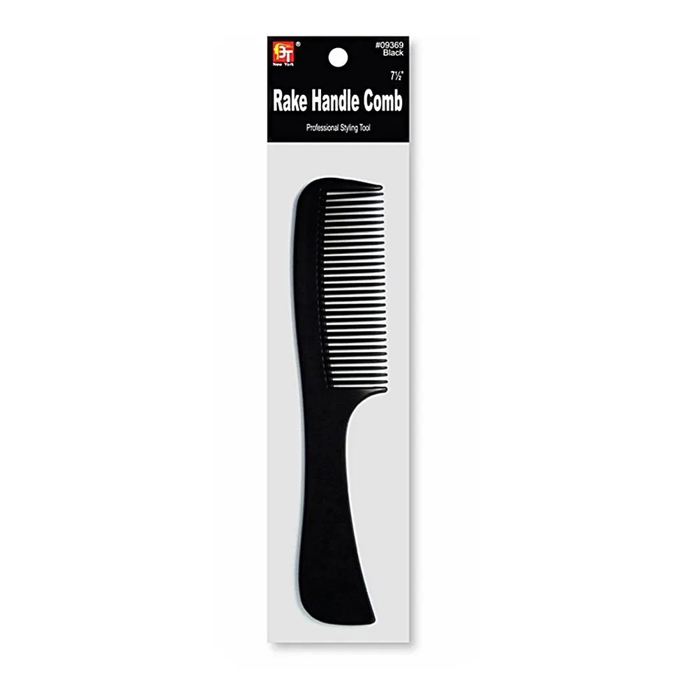 BLACK RAKE HANDLE COMB (7 1-2")