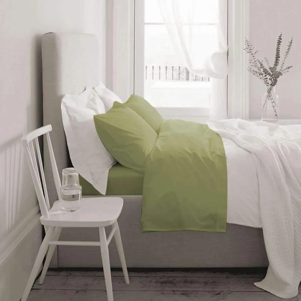 Blanc de Blanc - T1000 Cotton Rich Sheet Set, Light Green, Queen