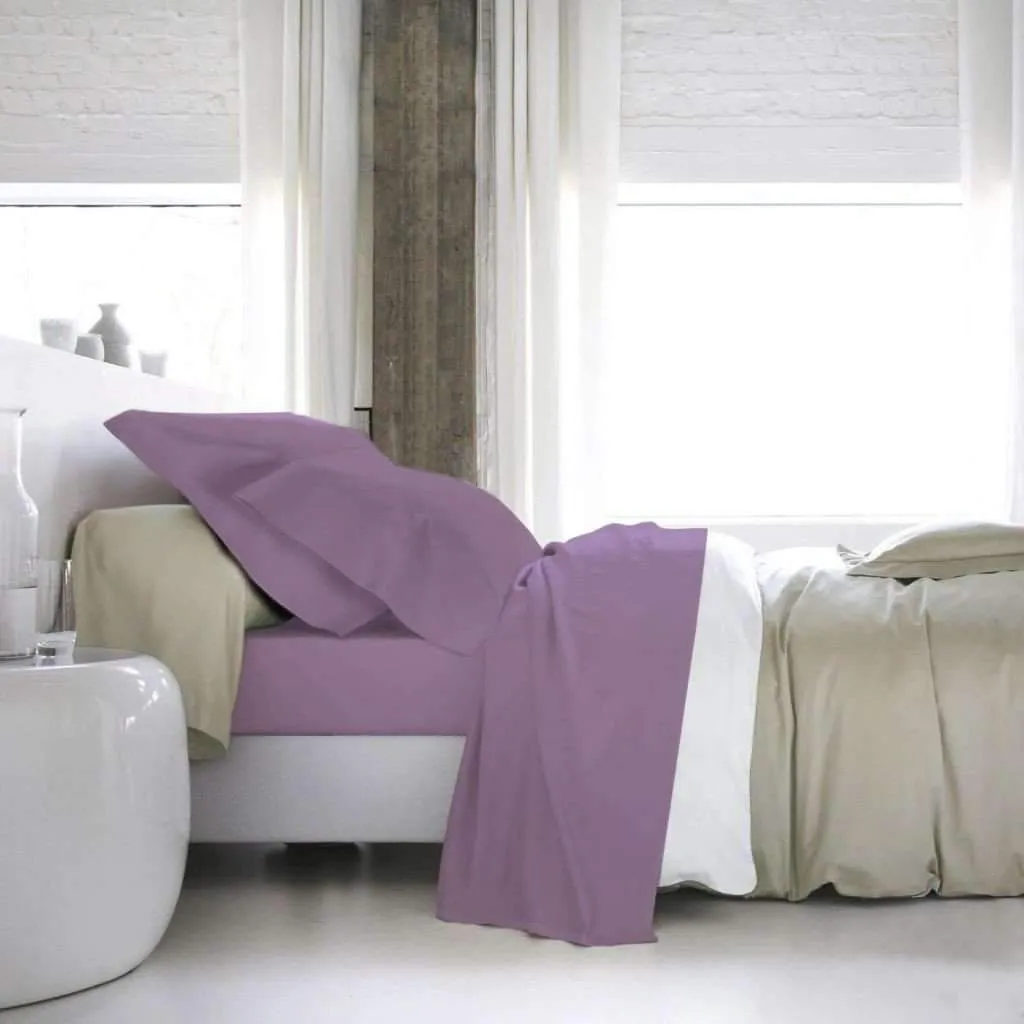 Blanc De Blanc - T1200 Cotton Rich Sheet, Lavender, Queen