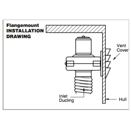 Blower - Extra Heavy Duty - Flange Mount - 100mm - 12V - 7.0 m3/minute