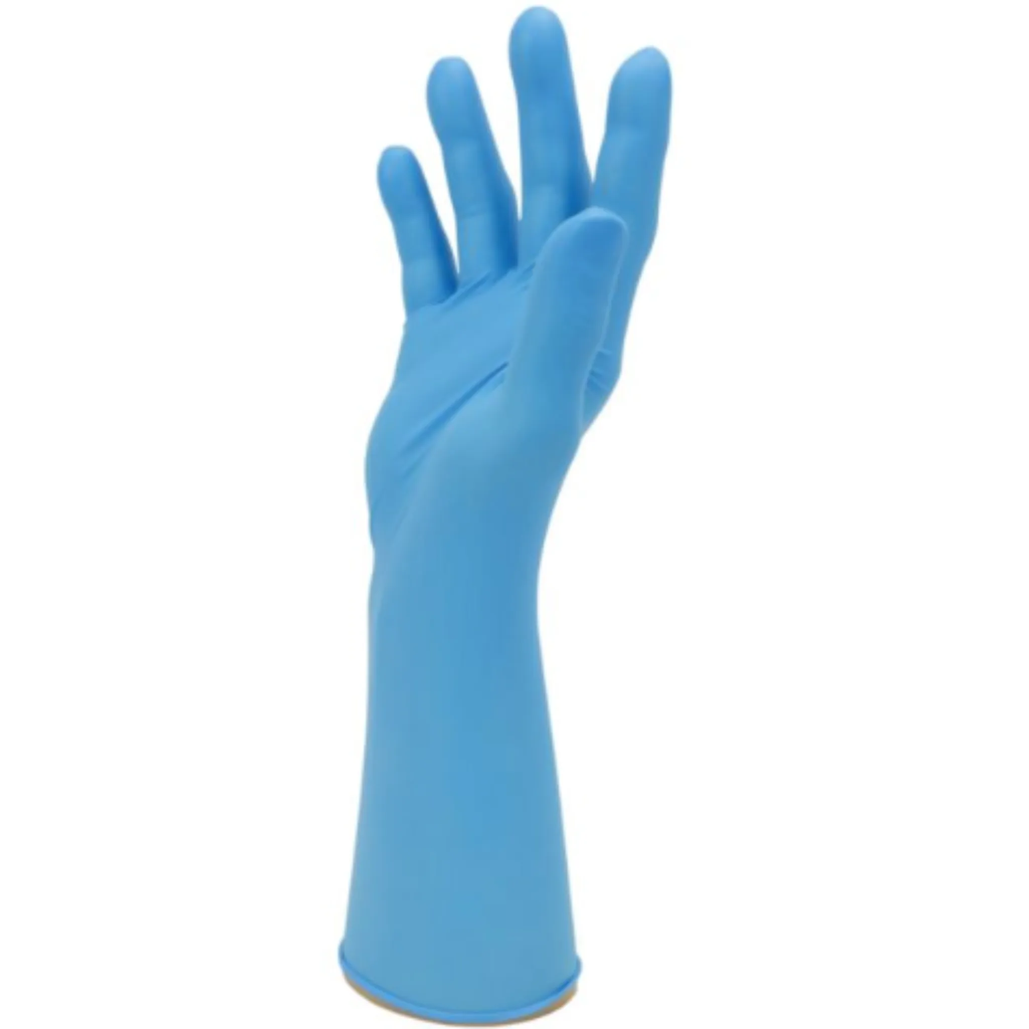 Bodyguards Longer Cuff Blue Nitrile Examination Gloves GL891