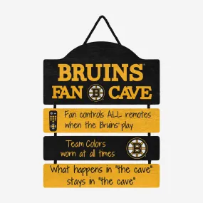 Boston Bruins Mancave Sign