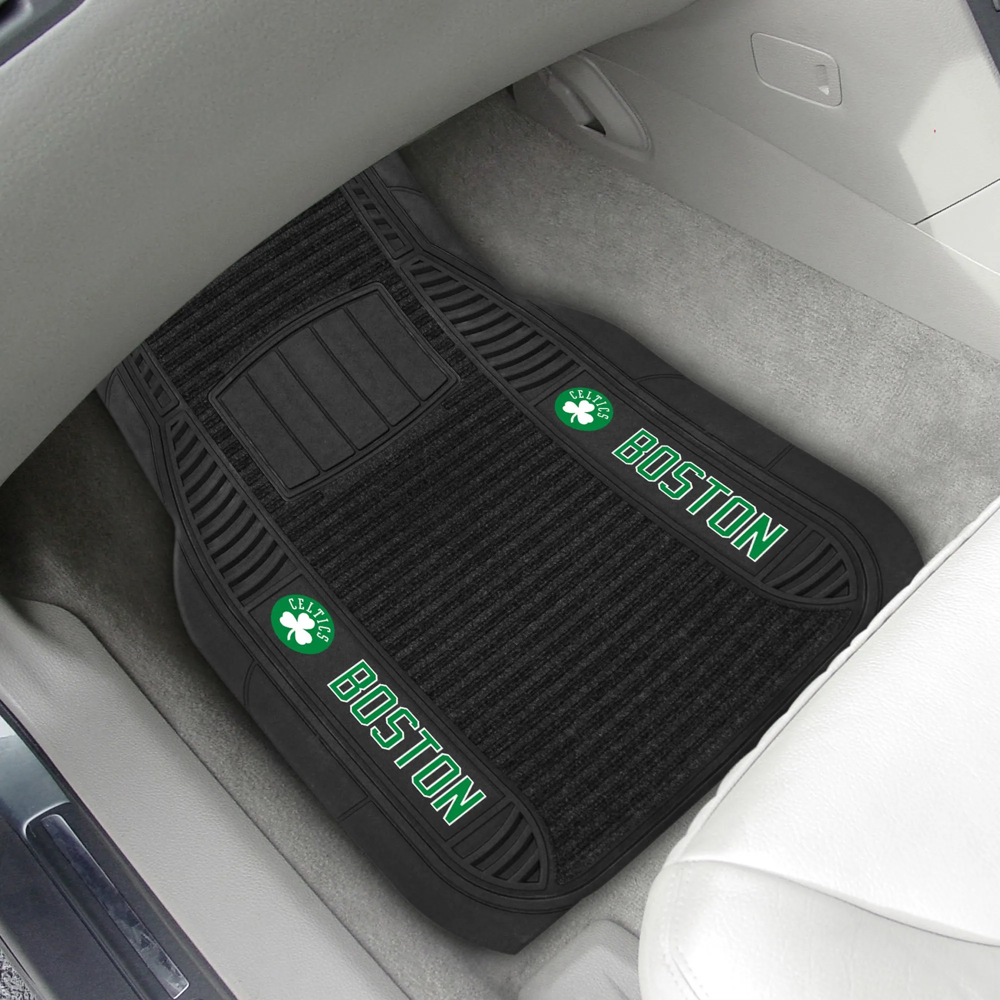 Boston Celtics 2 Piece Deluxe Car Mat Set