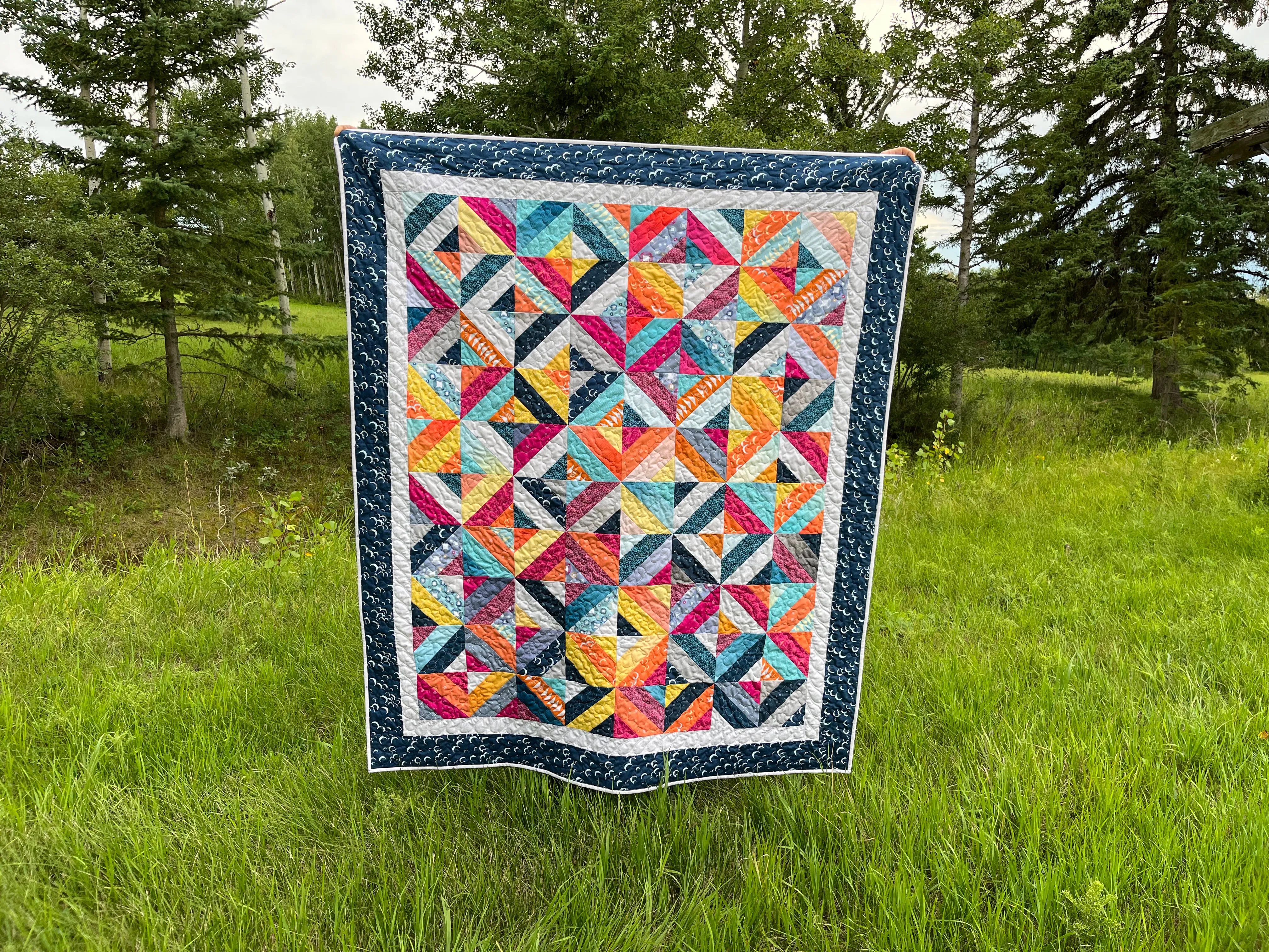 Bright Moon Themed Lap Quilt