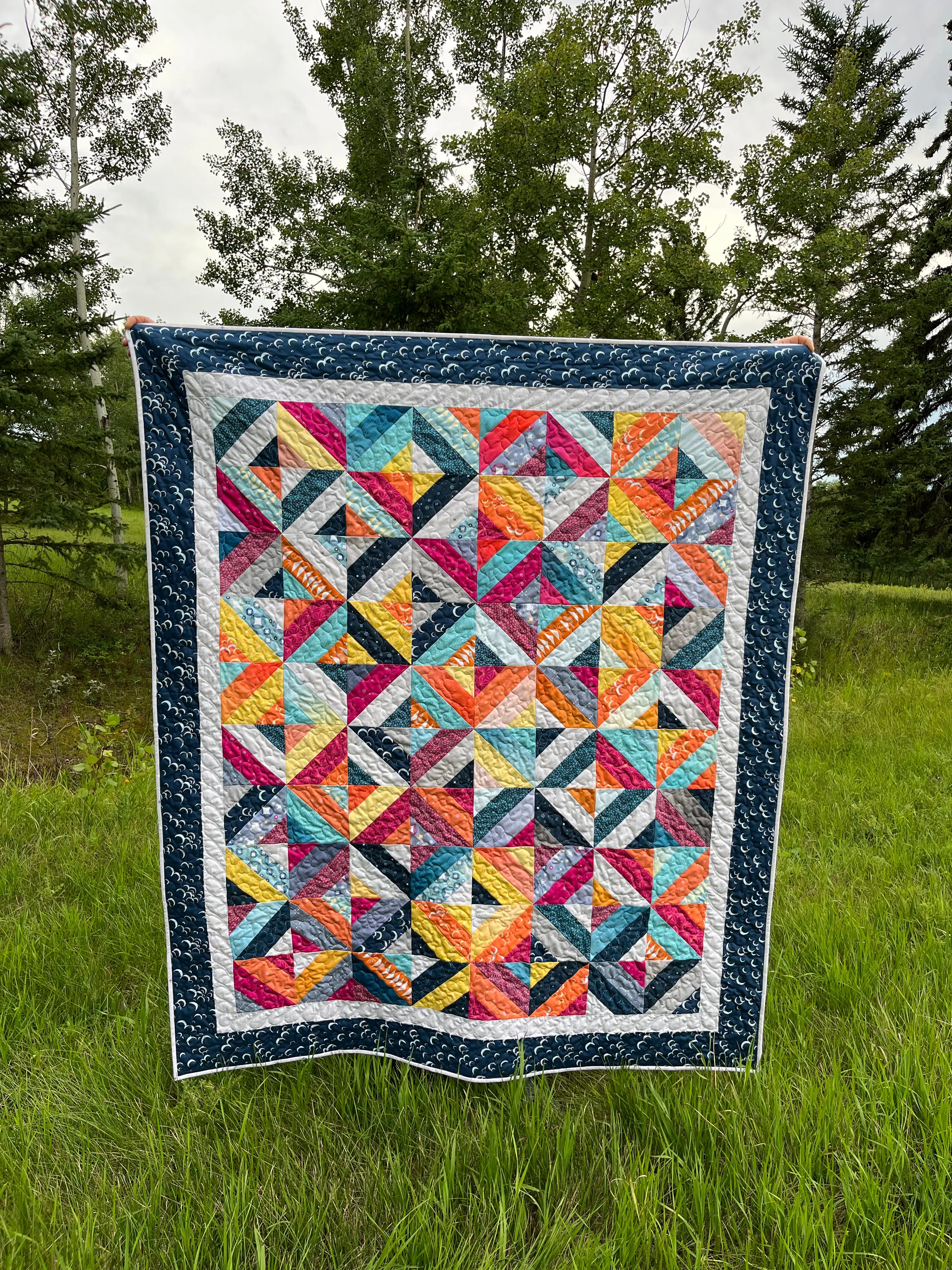 Bright Moon Themed Lap Quilt