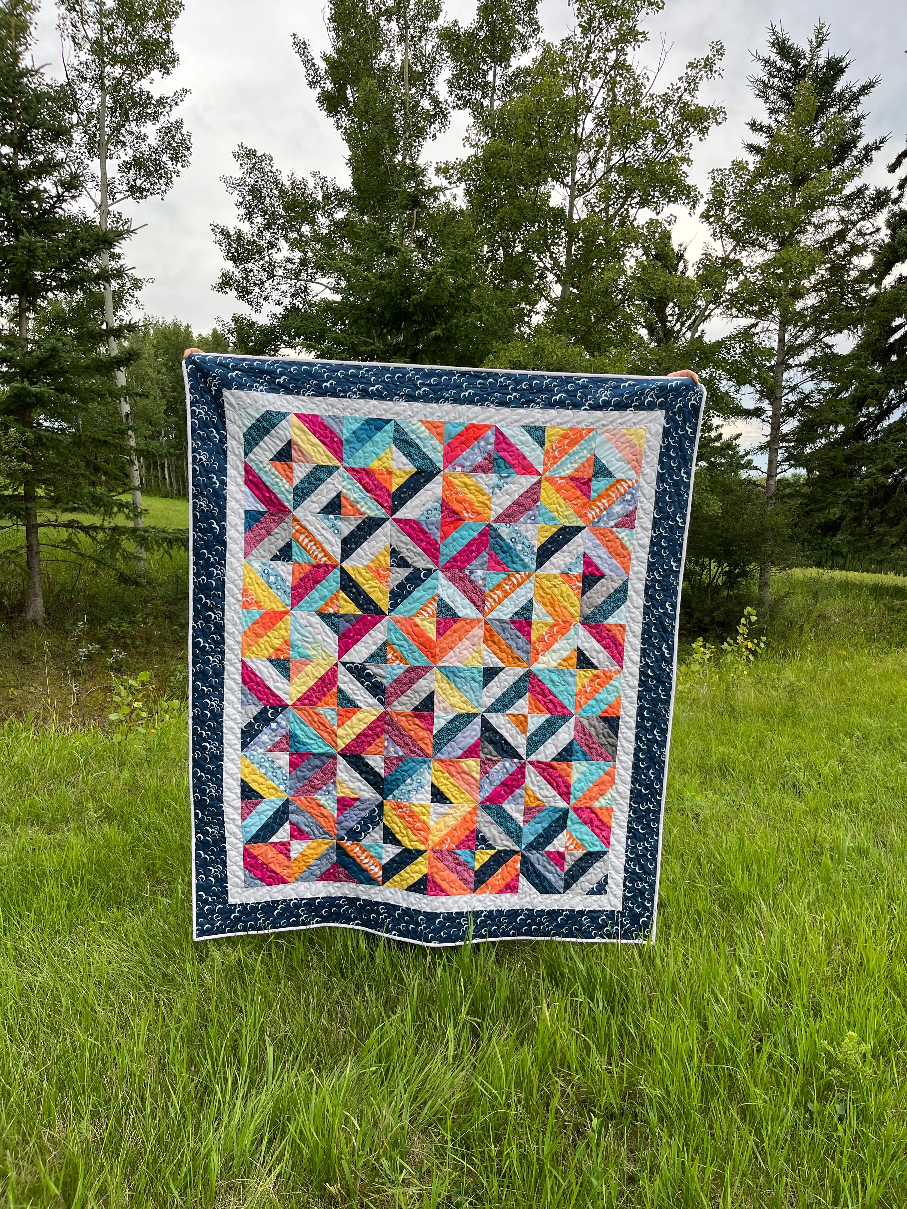 Bright Moon Themed Lap Quilt